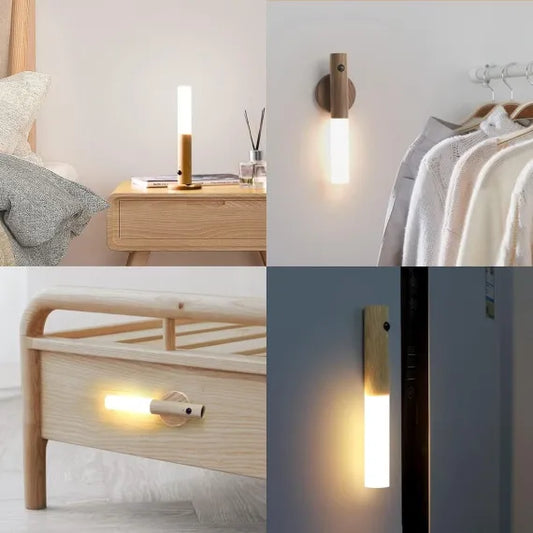 Lampă LED Magnetică de Perete, 18cm, Reîncărcabilă prin USB, cu Senzor de Mișcare și Lumină pentru Interior, Portabilă, Corp Subțire și Elegant pentru Dressing, Hol, Bucătărie