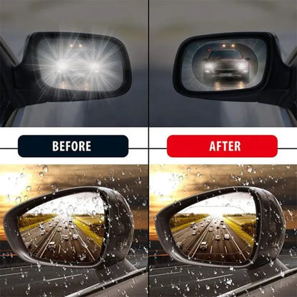 Folie de Protecție Hidrofobă pentru Oglinzi Auto, Anti-Ceață, Anti-Aburire și Anti-Stropi, Dimensiuni Mari 150x100 mm, Set 2 Bucăți, Tehnologie Nano-Membrană