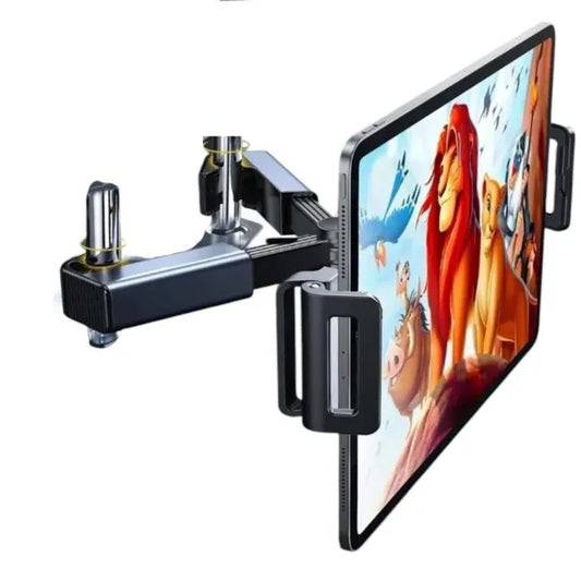 Suport Auto Universal Telescopic pentru Tetieră, Compatibil Tabletă și Telefon (4.7-12.9 Inch), Rotație 360 Grade, Fixare Sigură pentru Scaunul din Spate