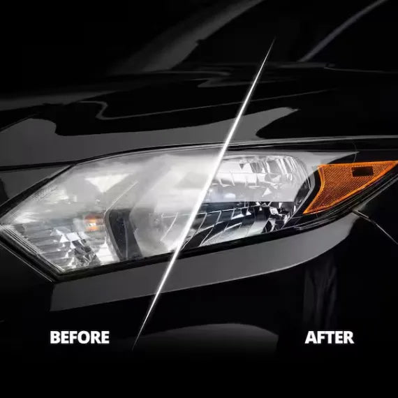 Fluid Profesional pentru Reparare și Recondiționare Faruri Auto, Kit 166ml cu Lavetă Microfibră Inclusă, Îndepărtează Mătuirea, Îngălbenirea și Zgârieturile, Protecție UV de Durată