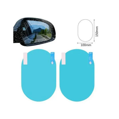 Folie de Protecție Hidrofobă pentru Oglinzi Auto, Anti-Ceață, Anti-Aburire și Anti-Stropi, Dimensiuni Mari 150x100 mm, Set 2 Bucăți, Tehnologie Nano-Membrană
