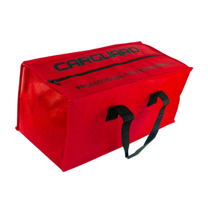 Kit Siguranță Auto Obligatoriu RAR Carguard, Trusă Medicală Europeană, Stingător Pulbere 1KG, 2 Triunghiuri Reflectorizante, Vestă XL și Geantă Organizatoare
