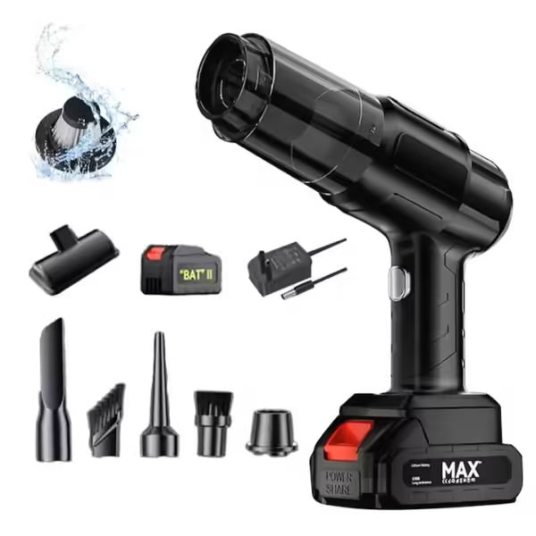 Aspirator Auto 6 în 1 Fără Fir, Multifuncțional cu Funcție de Suflare și Vidare, Motor Puternic 100W, Filtru HEPA Lavabil, Design Portabil pentru Mașină, Casă și Birou