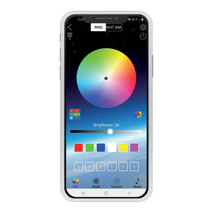 Set Bandă LED RGB Smart SunShine, 5m, Conexiune Bluetooth și Telecomandă, Control din Aplicație Smartphone, Protecție IP65 Impermeabilă, 12V