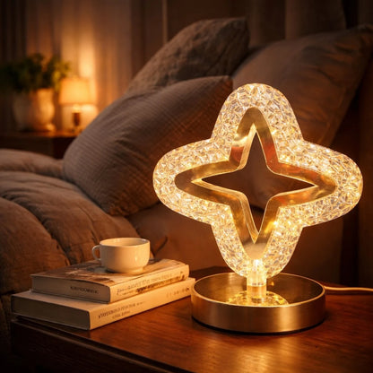 Lampă LED Decorativă Cristal, Reîncărcabilă USB, Control Touch cu 3 Moduri de Lumină, Înălțime 20cm