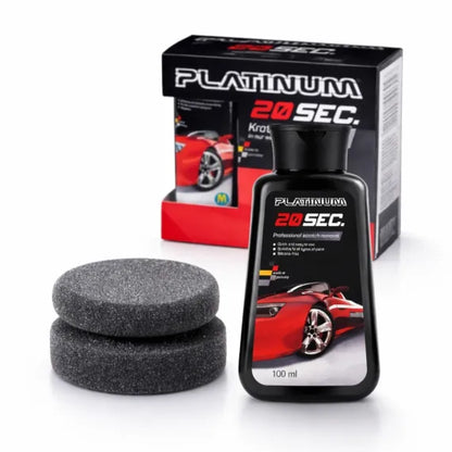 Soluție Reparare Zgârieturi Auto Platinum 20 Secunde, Kit 100ml Restaurare Vopsea și Îndepărtare Imperfectiuni, Include Burete Aplicator Special, Efect Polish Manual Profesional